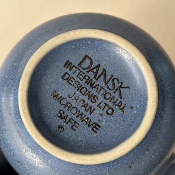 Set of 2 - Dansk Mesa Blue Mugs Vintage 90s Stoneware- - Picture 12 of 12